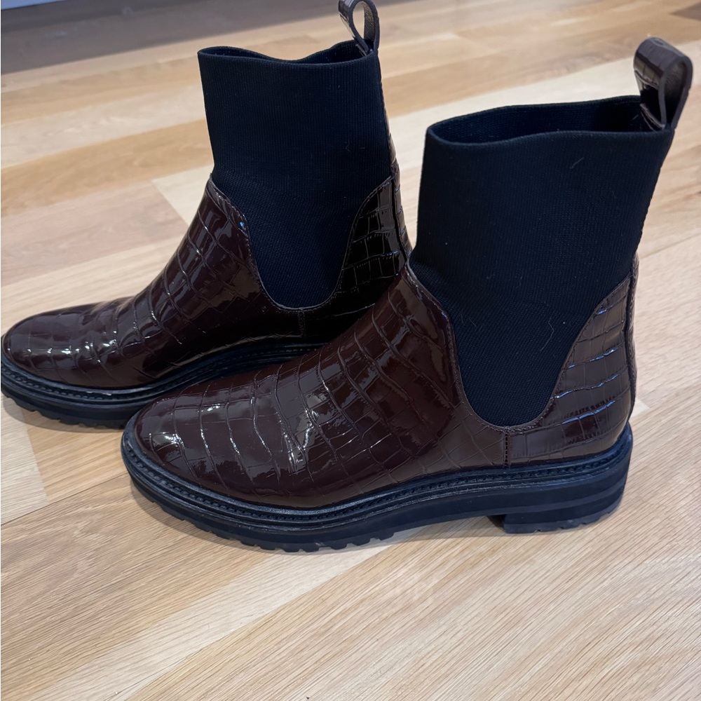 Like New Loeffler Randall Bridget Chelsea Boots - Burgundy - Picture 2 of 5